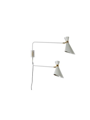 Dutchbone- DOUBLE SHADY GREY Wall Lamp