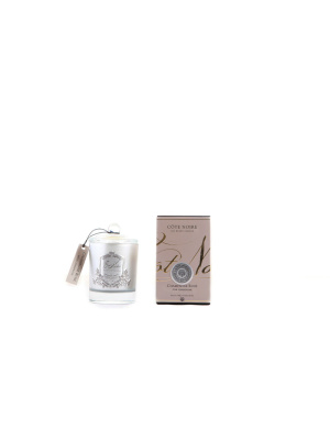 COTE NOIRE Pink Champagne - Silver Badge Candle