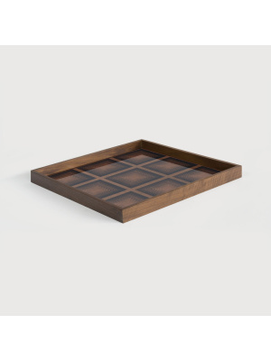 Ethnicraft- Ink Squares glass tray