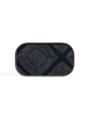 Ethnicraft- Ink Linear Squares glass valet tray