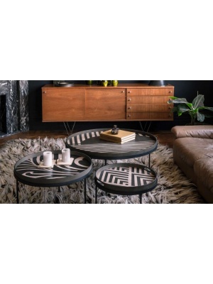 Ethnicraft- Asymmetric Dot wooden tray - table