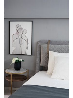 Malle Exclusives- Grey Velvet Bed